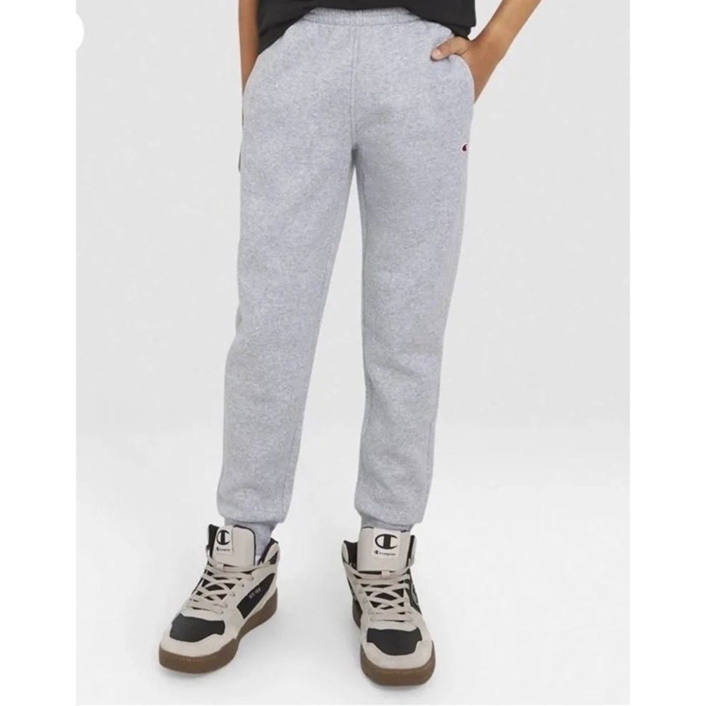 Champion Kids Fleece Jogger Pants Heather Gray C935KB7001-GYH-M Small - Picture 2 of 2